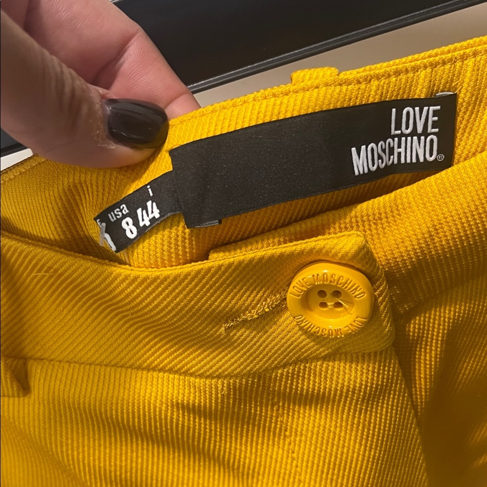 Love Moschino Mustard High Waist Shorts - Picture 5 of 7